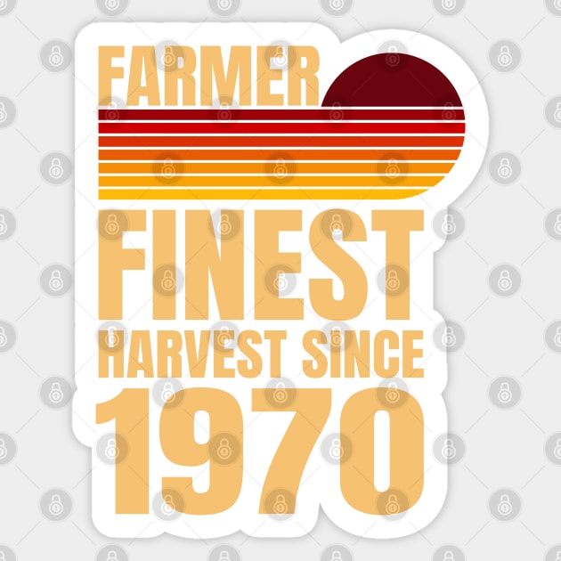 Farmer Finest Harvest Since 1970 Retro Design Sticker by BYNDART